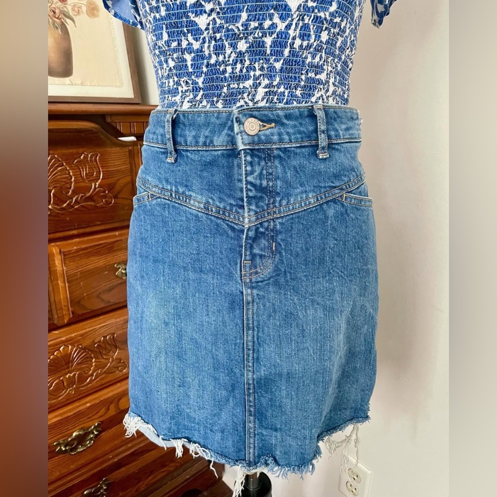 Old Navy Blue Denim Pencil Skirt